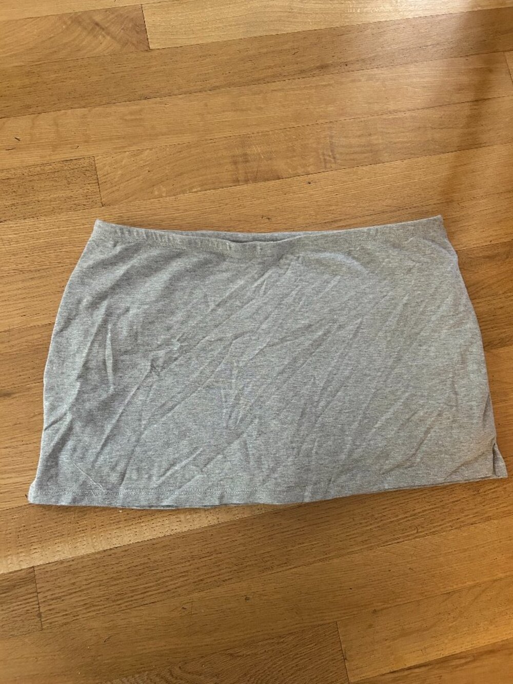 Grey Mini Skirt with little slit